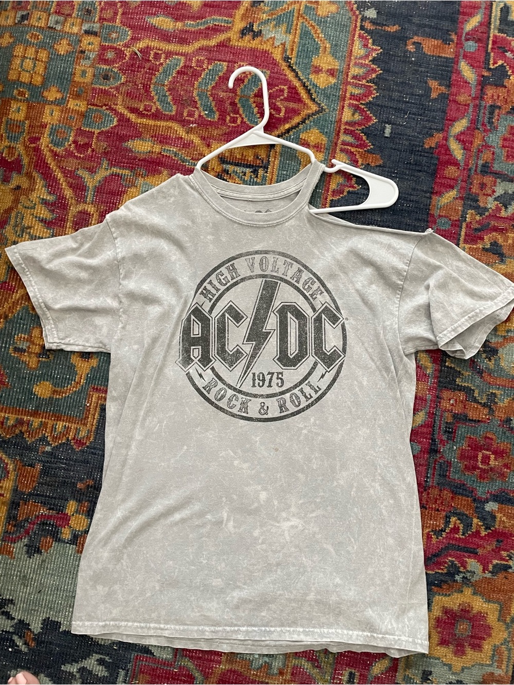 AC/DC High Voltage 1975 Off Shoulder Graphic Tee